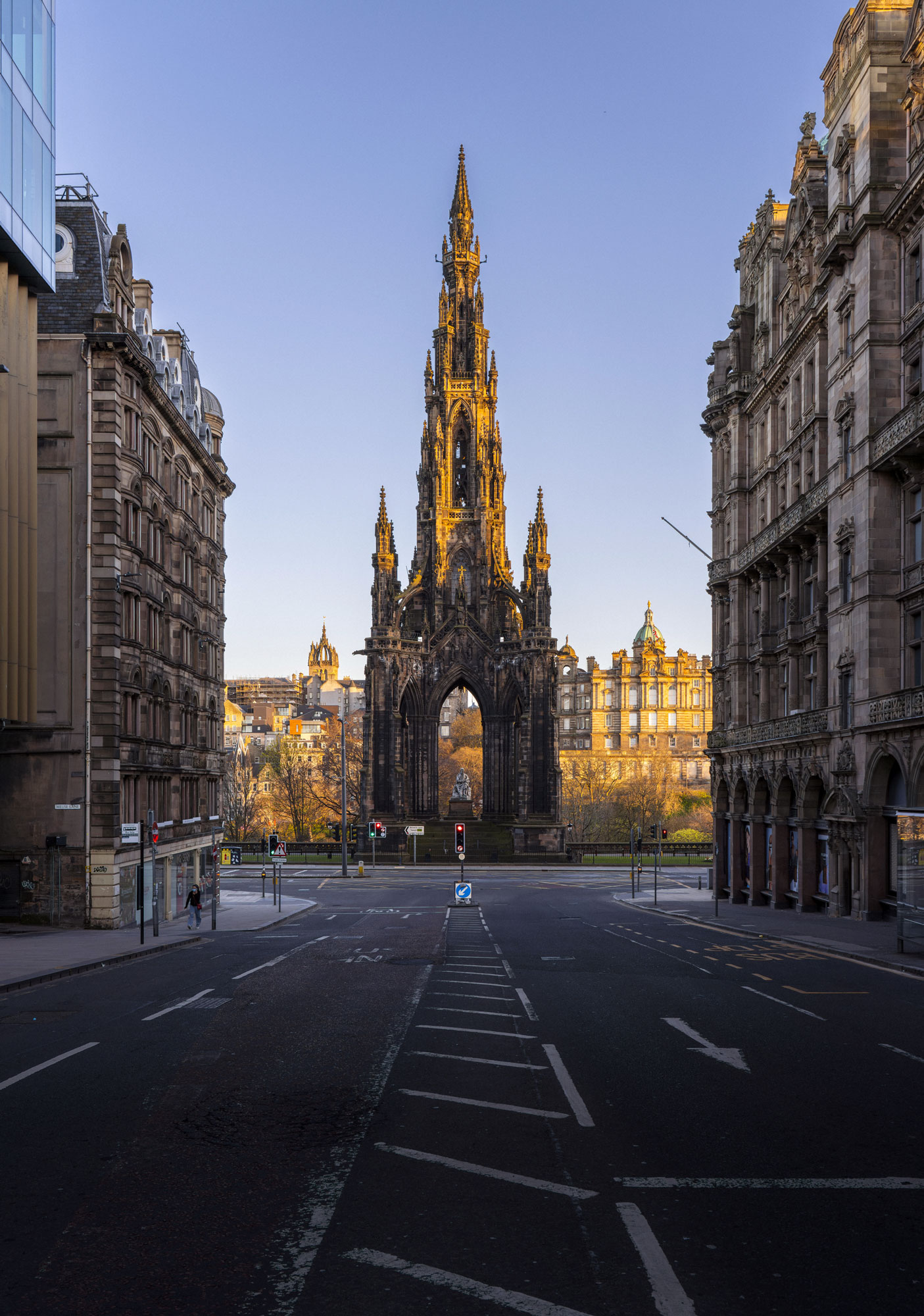 View to Scott Monument at Edinburgh, South East, Scotland — a photography location from The Photos book series