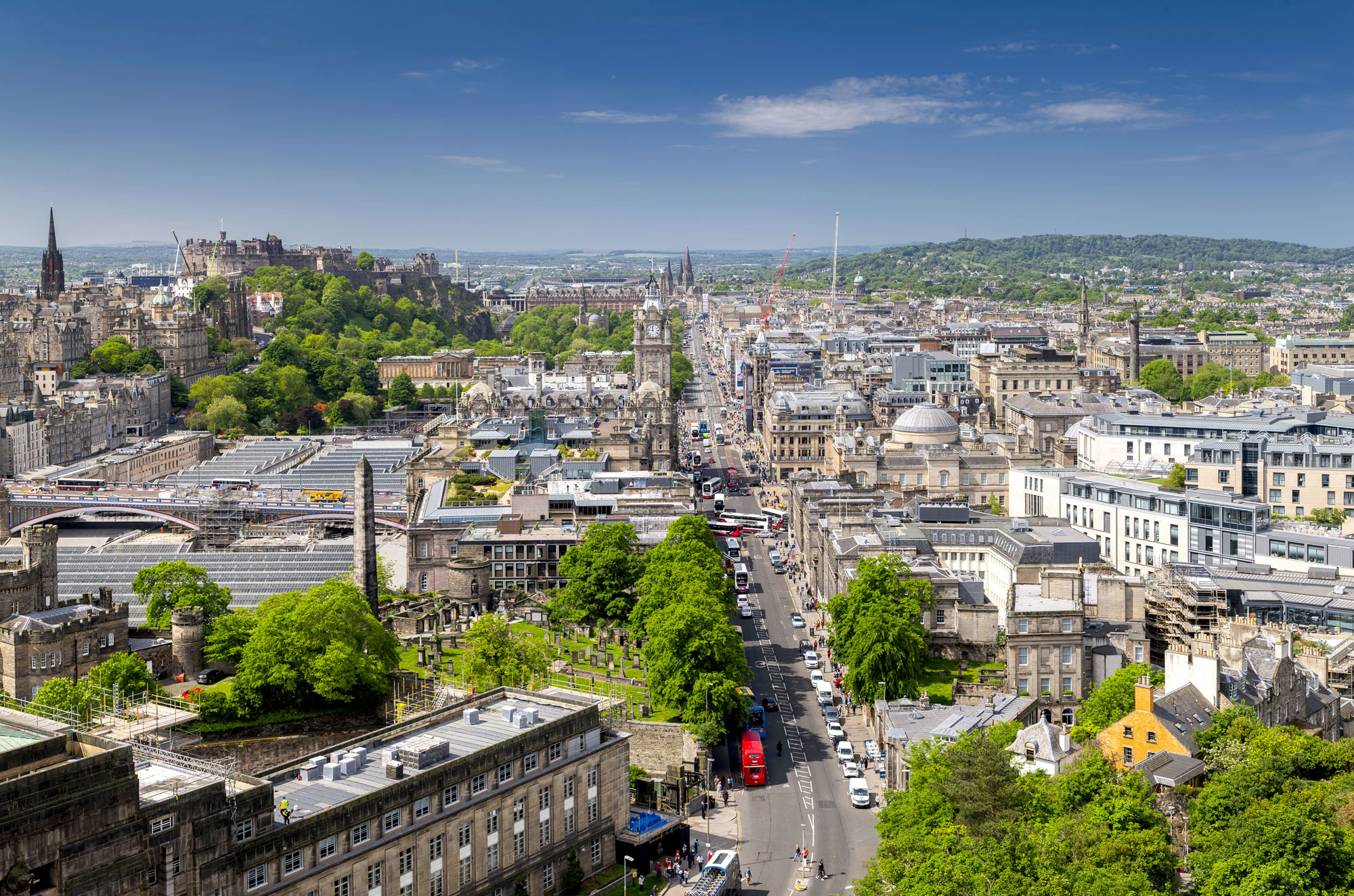 View from Nelson Monument at Edinburgh, South East, Scotland — a photography location from The Photos book series