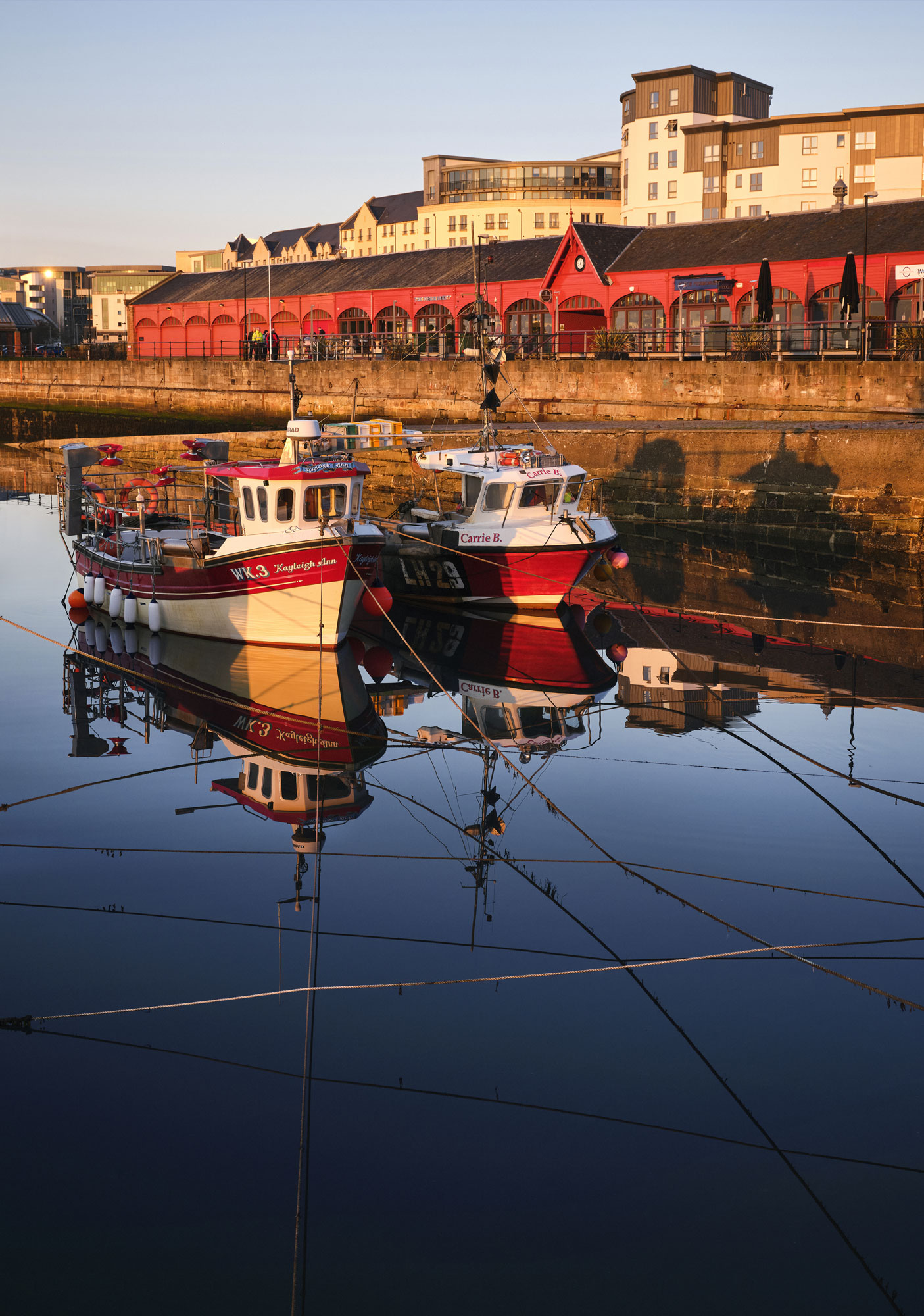 Newhaven Boats at Edinburgh, South East, Scotland — a photography location from The Photos book series