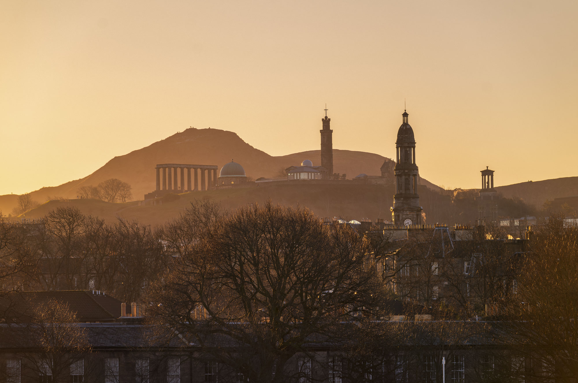 View to Calton Hill at Edinburgh, South East, Scotland — a photography location from The Photos book series