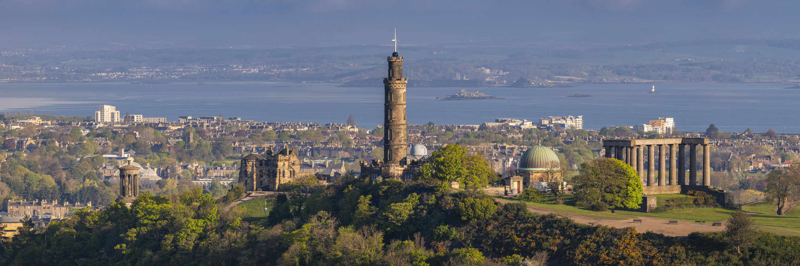 Crags view to Calton Hill at Edinburgh, South East, Scotland — a photography location from The Photos book series